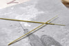 Raw Brass Hair Stick Bun Barrette Slide With Needle Set of 5 A7913