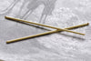 Raw Brass Hair Stick Bun Barrette Hair Slide 3x127mm Set of 5 A7912