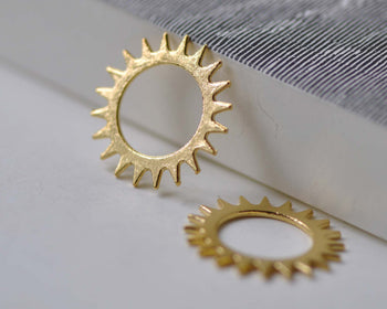 20 pcs Gold Gear Connectors Mechanical Watch Movement Charms A7917