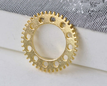 Gold Steampunk Gears Watch Movement Charms Set of 20 A7919