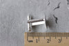 Silver Cuff Link Cufflink Blanks 15mm Pad Set of 10  (5 Pairs)  A7938