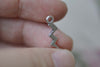 Antique Silver Small Lightning Bolt Charms 5x16mm Set of 20 A7939