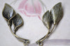 4 pcs Antiqued Brass Calla Lily Flower Pendants Charms 14x33mm A7943