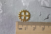Gold Small Gears Charms 14mm Set of 20 A7947