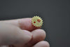 20 pcs Gold Gears Charms Small Mechanical Watch Movement A7952