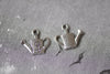 Antique Silver Flower Watering Can Charms Set of 20 A7950