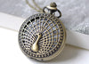 Pocket Watch - 1 PC Antique Bronze Large Size Peacock Pocket Watch A7965