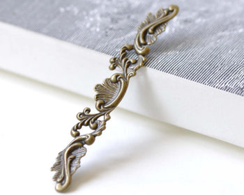 Antique Brass Fancy Floral Stamping Embellishments Set of 20  A7981
