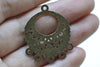 Antique Bronze Round Boho Chandelier Earring Set of 10 A7998