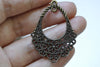Antique Bronze Floral Chandelier Earring  Pendants Set of 10 A7991