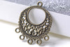 Antique Bronze Round Boho Chandelier Earring Set of 10 A7998