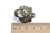 Antique Bronze 3D Tiger Head Skull Charm Pendants Set of 10 A8006