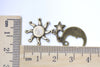 Antique Bronze Celestial Kit Sun Moon Star Sky Charms Set of 10 A8023