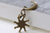 Antique Bronze Celestial Kit Sun Moon Star Sky Charms Set of 10 A8023