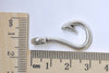 10 pcs Large Hole Blank Fish Hook Charms Pendants A8030