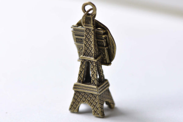 10 pcs Antique Bronze Eiffel Tower Triumphal Arch Pendants A8019
