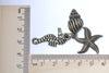 10 Sets Antique Bronze Starfish Seahorse Conch Kit Pendants A8021