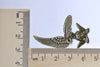 Antique Bronze Angel Feather Wing Kit Charms Set of 10 A8022