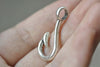 10 pcs Large Hole Blank Fish Hook Charms Pendants A8030