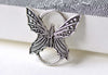 Butterfly Connector Ring Bracelet Component Charms Set of 10 A8032
