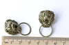 Lion Head Ear Stud Door Knocker Earring Posts Set of 10 A8035