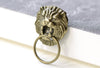 Lion Head Ear Stud Door Knocker Earring Posts Set of 10 A8035