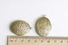 4 pcs Picture Locket Striped Grape Leaf Branch Oval Photo Locket A8042