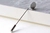 Stick Pin Lapel Pin Clutch Platinum Blanks 10mm Pad Set of 10 A8045