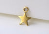 Bulk Antique Gold Star Charms 8x11mm Set of 50 A8047