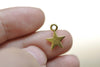 Bulk Antique Gold Star Charms 8x11mm Set of 50 A8047