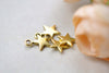 Bulk Antique Gold Star Charms 8x11mm Set of 50 A8047