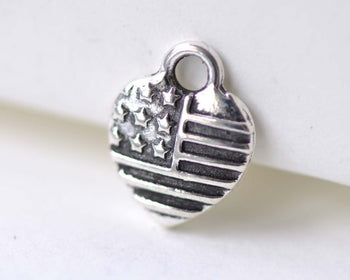 20 pcs Antique Silver Small Heart Charms 10x12mm A8057