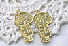 SALE Gold Girl Flat Charms 18x28mm Set of 10 A8074