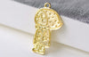 SALE Gold Girl Flat Charms 18x28mm Set of 10 A8074