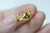 Gold Crown Ring Charms 6x17mm Set of 10 pcs A8077