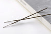 Antique Brass Hair Stick Bun Barrette Slide With Needle Set of 5 A7945