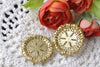 Raw Brass Filigree Withered Flower Stamping Embellishments  A8090