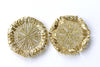 Raw Brass Filigree Withered Flower Stamping Embellishments  A8090