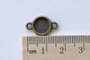 Pendant Tray Connector Bezel Setting Match 8mm Cabochon A8092