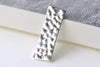 Stamped Bar Rectangle Connector Antique Silver Charms Set of 10 A8106