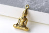 Sitting Buddha Charms Antique Gold Religious Pendants Set of 5 A8100