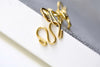 Gold M Bail Clasps Necklace Chain End Connector  Set of 20  A8108