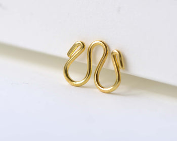 Gold M Bail Clasps Necklace Chain End Connector  Set of 20  A8108