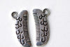 Hair Comb Charms Antique Silver Vintage Pendants Set of 20 A8117