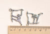 Antique Silver Monkey Gorilla Pendants Charms 32x39mm Set of 10 A8113