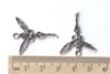 Small Fairy Charms Antique Silver Pendants 24x29mm Set of 10 A8118