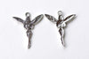 Small Fairy Charms Antique Silver Pendants 24x29mm Set of 10 A8118