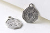 50 pcs Antique Silver Amulet Charms Ba Gua Feng Shui Coins A8119