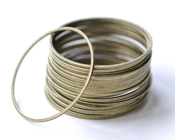 Large Brass Seamless Rings Antique Bronze 30mm  Set of 20 A8130
