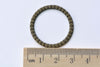 Antique Bronze Round Circle Dot Pattern Rings 29mm Set of 20 A8129